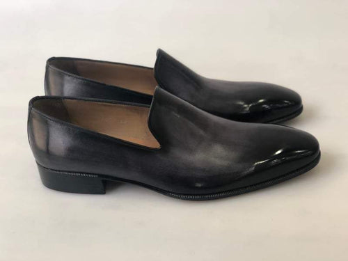 Buy tuccipolo mens classic italian leather handmade slip-on black ...