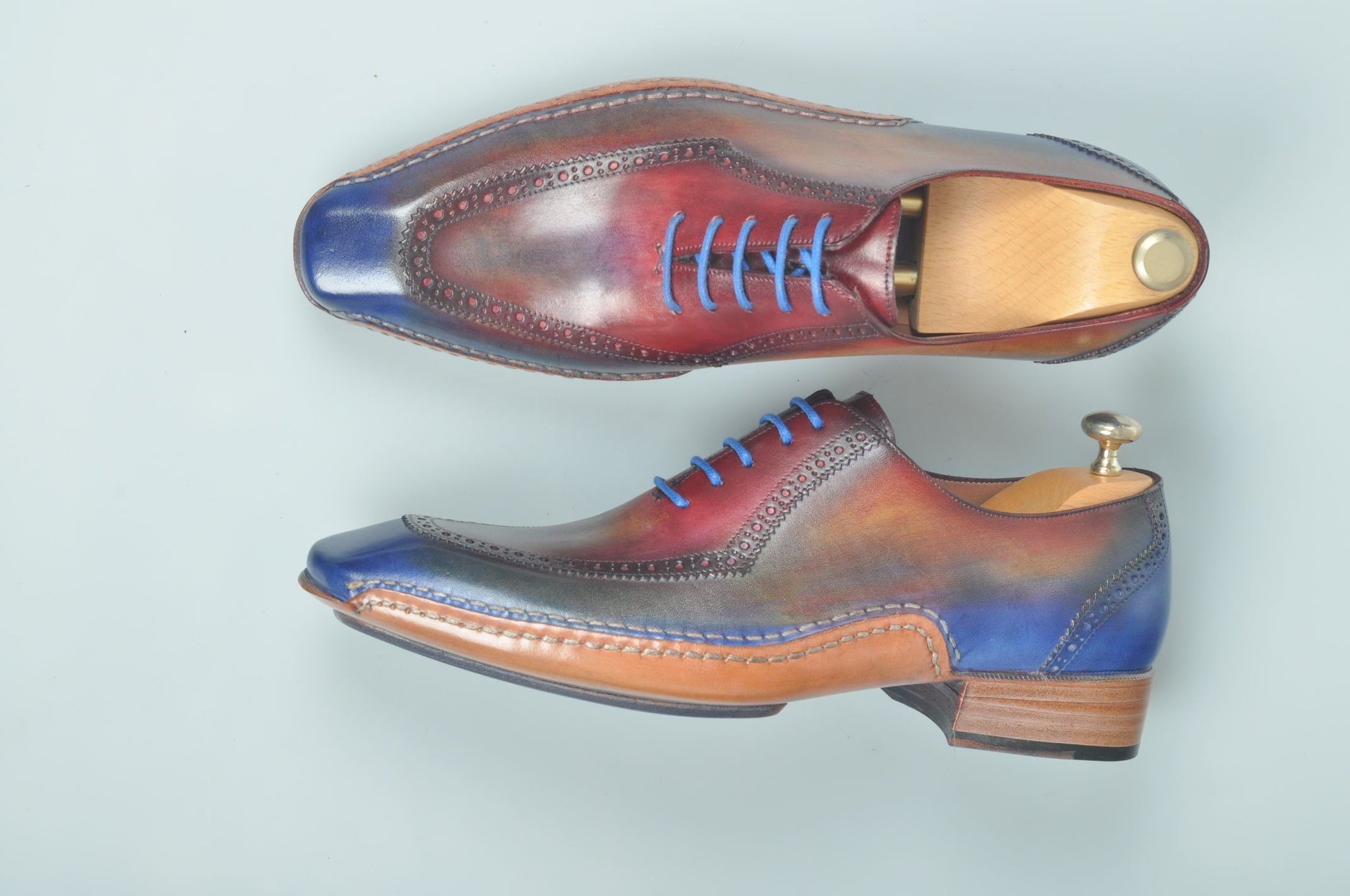 multi colored oxford shoes