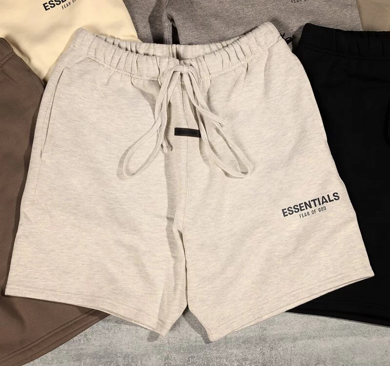 NEW SS22] FEAR OF GOD FOG Essentials 3M Black Logo Sweat Short