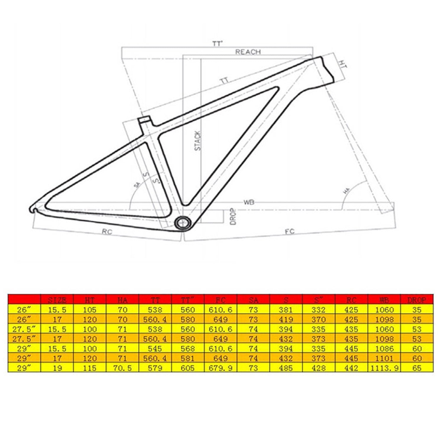 SAVADECK 1.0 carbon mountain bike  geometry-SAVA Carbon Bike