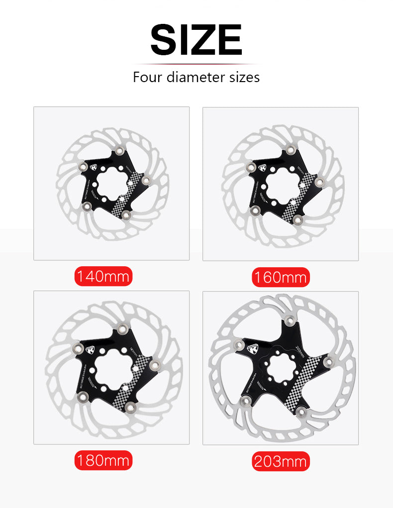 Mountain Bike Disc Rotor Bicycle Brake Disc 6 Bolts  203mm 180mm 160mm 140mm  Steel Brake Pads-SAVA Carbon Bike