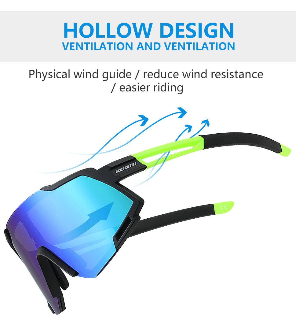 KOOTU Polarized Cycling Sunglasses 5 Lens Bike Glasses Cycling Eyewear-SAVA Carbon Bike