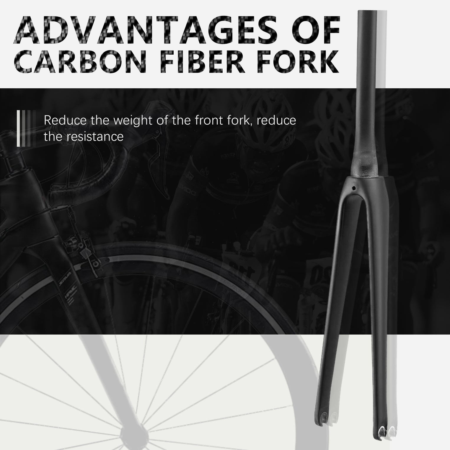 R09 carbon road bike carbon fiber fork