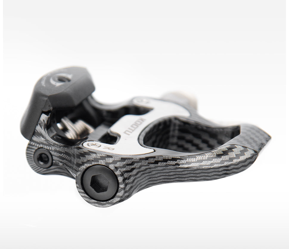 KOOTU Road Bike Pedal Carbon Pattern Clip Pedal Clipless Pedals  For KEO and Shimano SPD System Lock Pedal