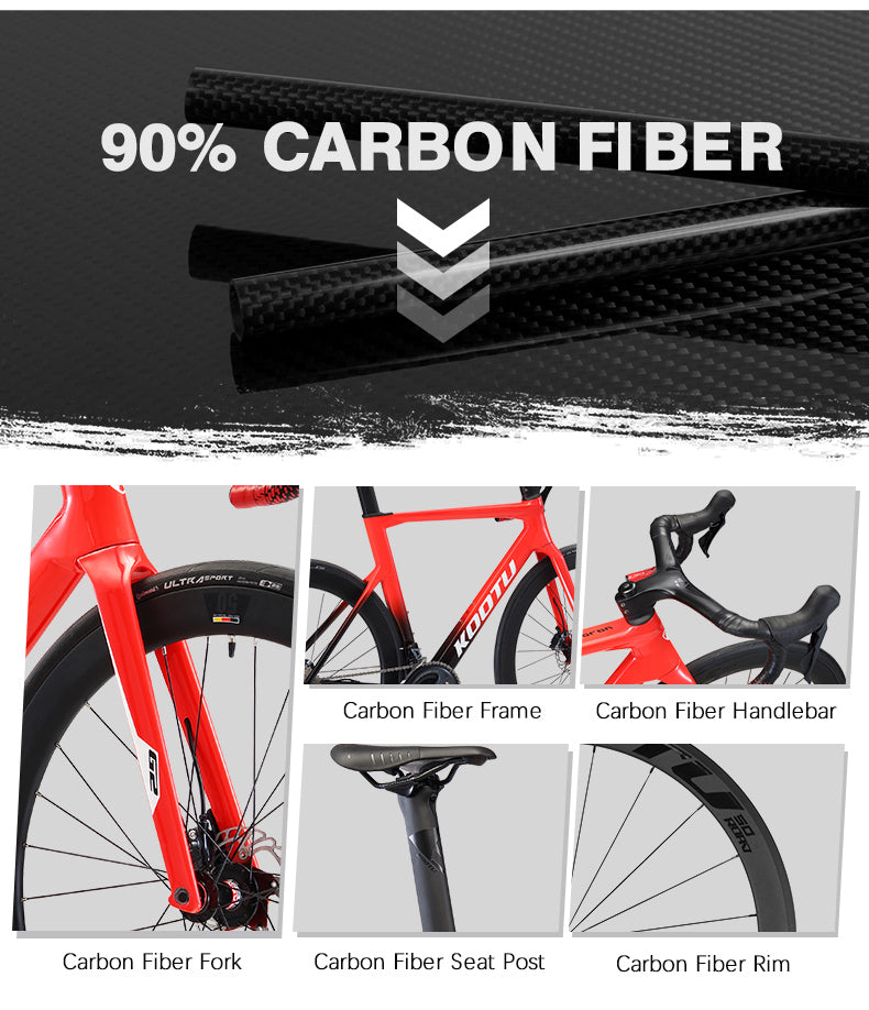 KOOTU Full Integrated Handlebar Carbon Road Bike SHIMANO R8020 22 Speed-SAVA Carbon Bike