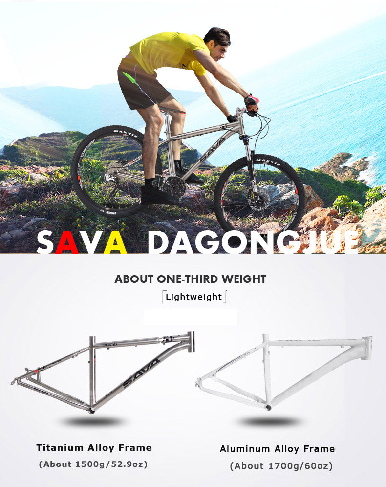 SAVA Titanium Alloy Mountain Bike with Titanium alloy frame