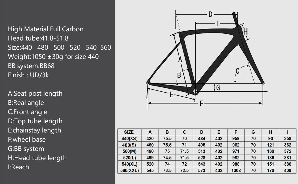 SAVA warwind3.0 carbon road bike geometry-SAVA Carbon Bike