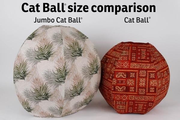 Compare the jumbo size Cat Ball® cat bed to our standard size
