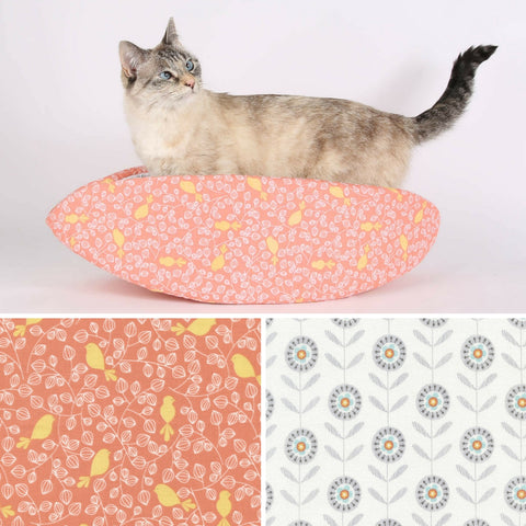 Yellow Birds Cat Canoe modern cat bed design