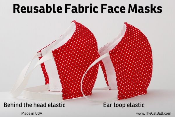 Washable and reusable fabric face mask with a pocket for additional filter, made in USA