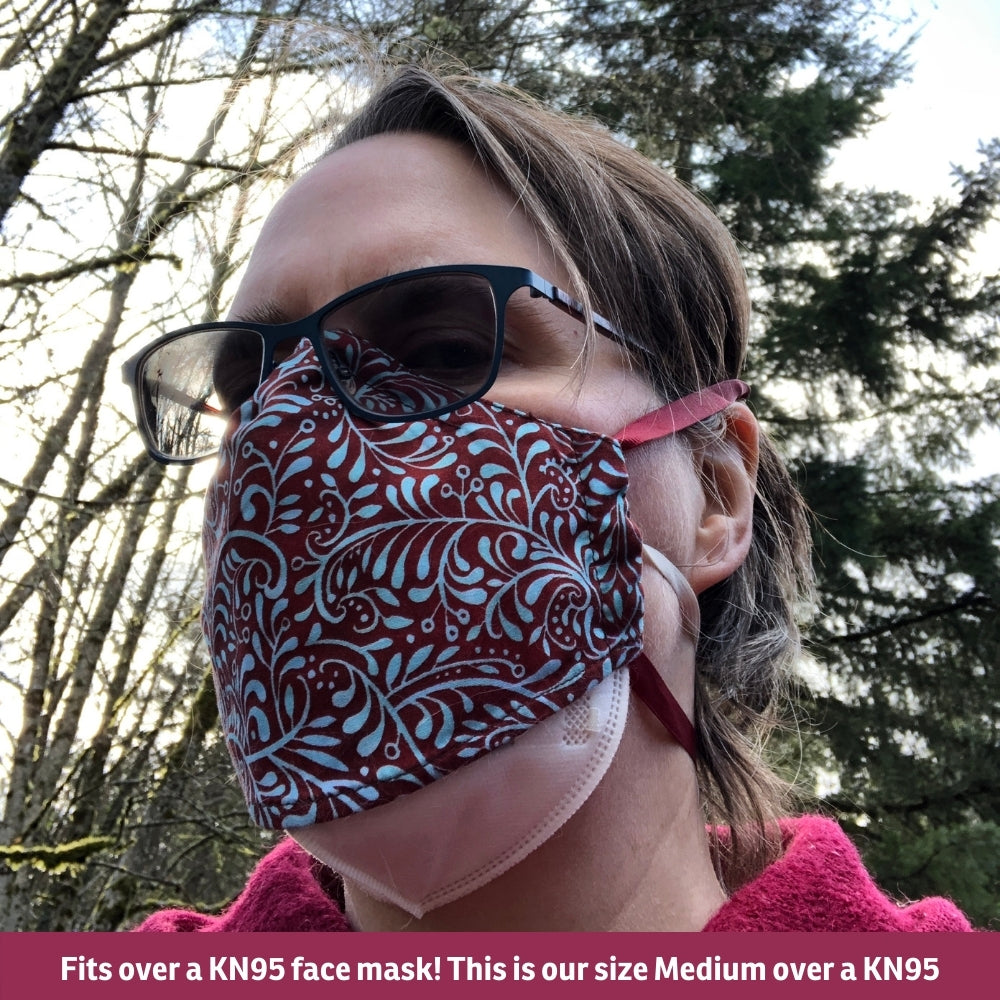 This face mask can be worn alone and can be used as a decorative cover to wear over the N95 masks