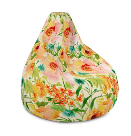Bean Bag Cover Blossom Spray floral 40 x 57 inches.