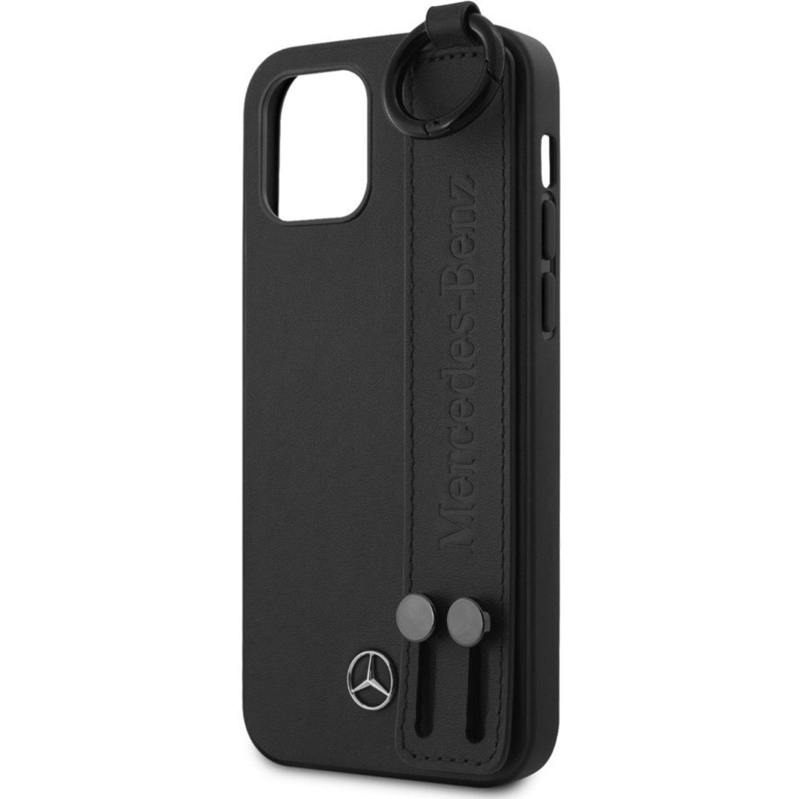 Mercedes Benz Iphone 12 Pro Max Leather Case Hand Strap Black Dna