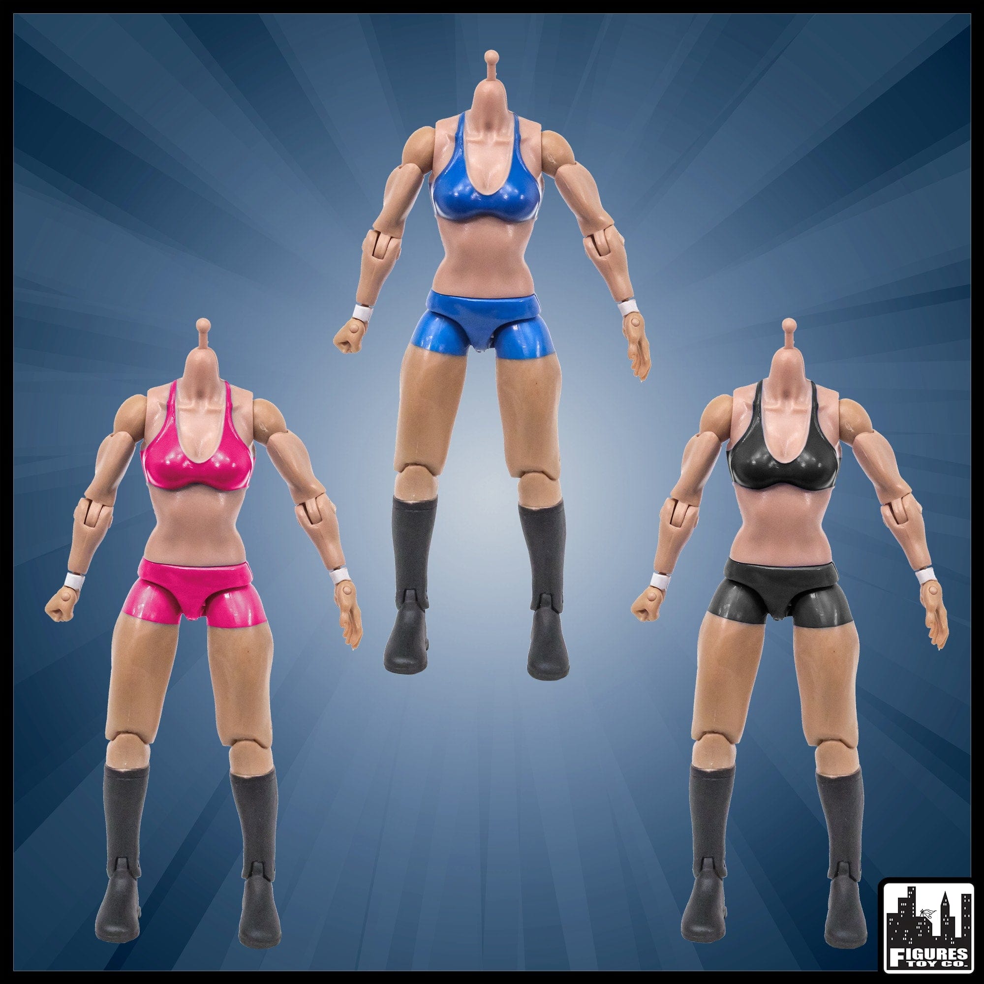 Generic 7 Inch White Wrestling Action Figure With Skinny Body - Figures Toy  Company
