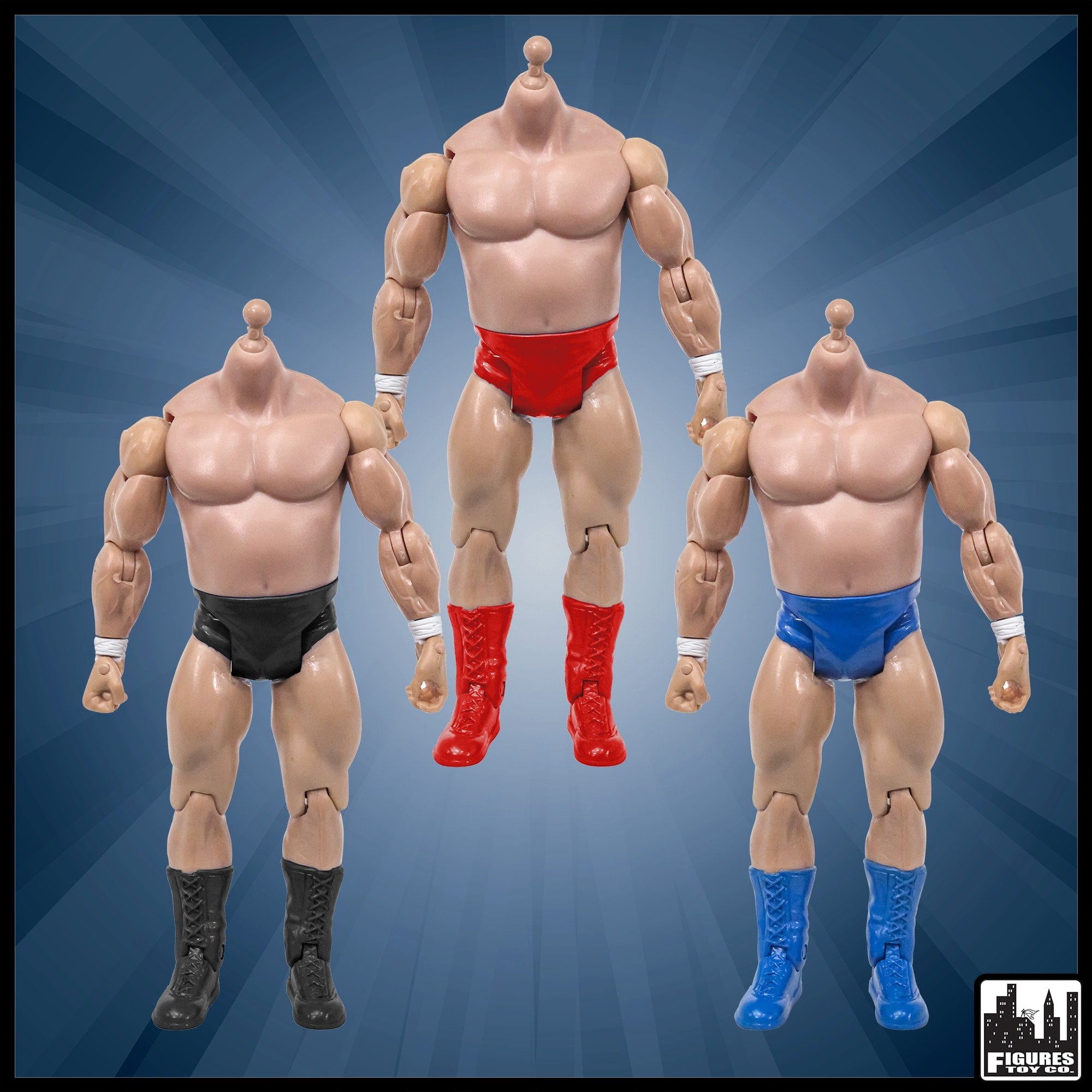 Generic 7 Inch Wrestling Action Figure With White Body & Pants - Figures  Toy Company
