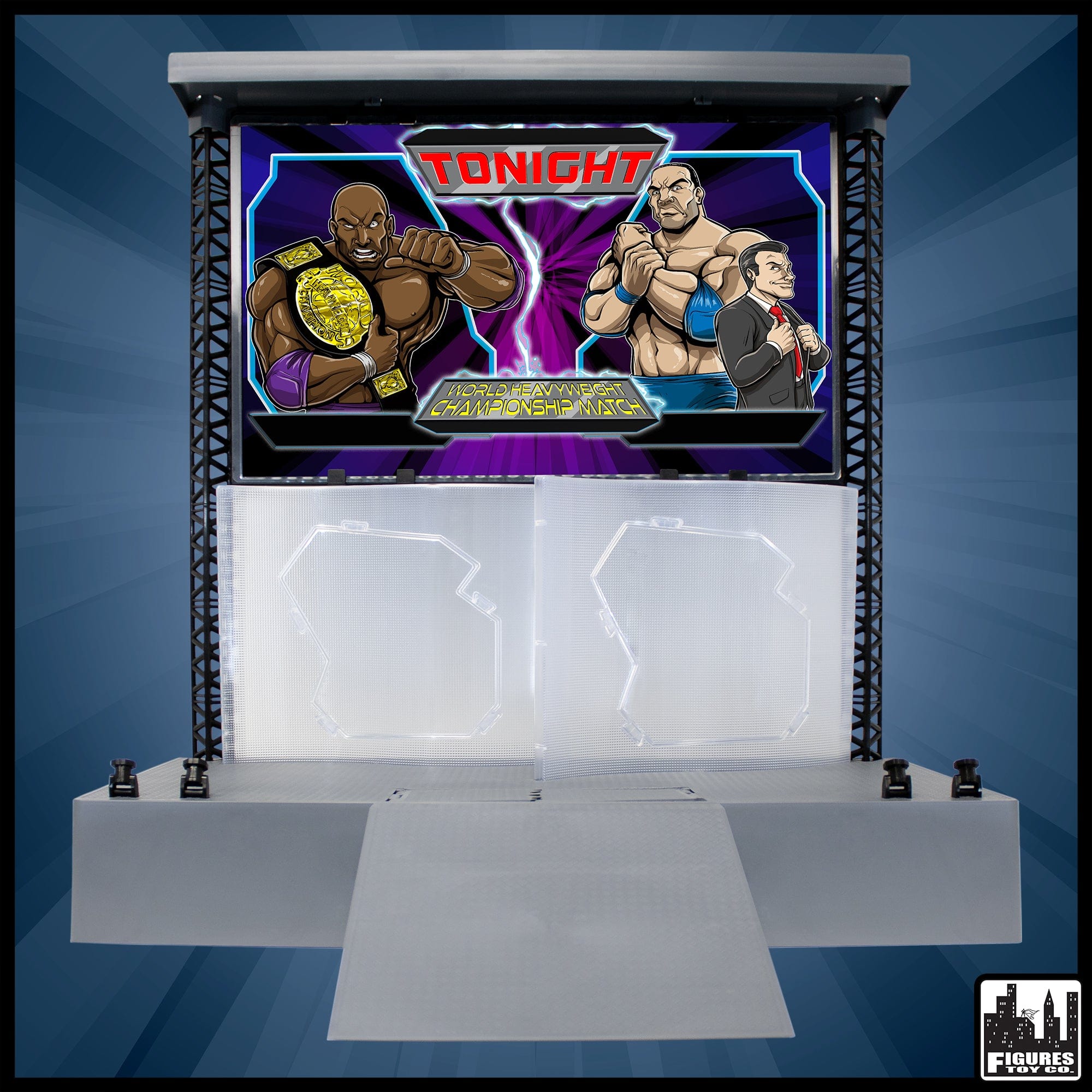 Wrestling Ring & Grab The Gear Adjustable Playset for WWE Figures - Figures  Toy Company