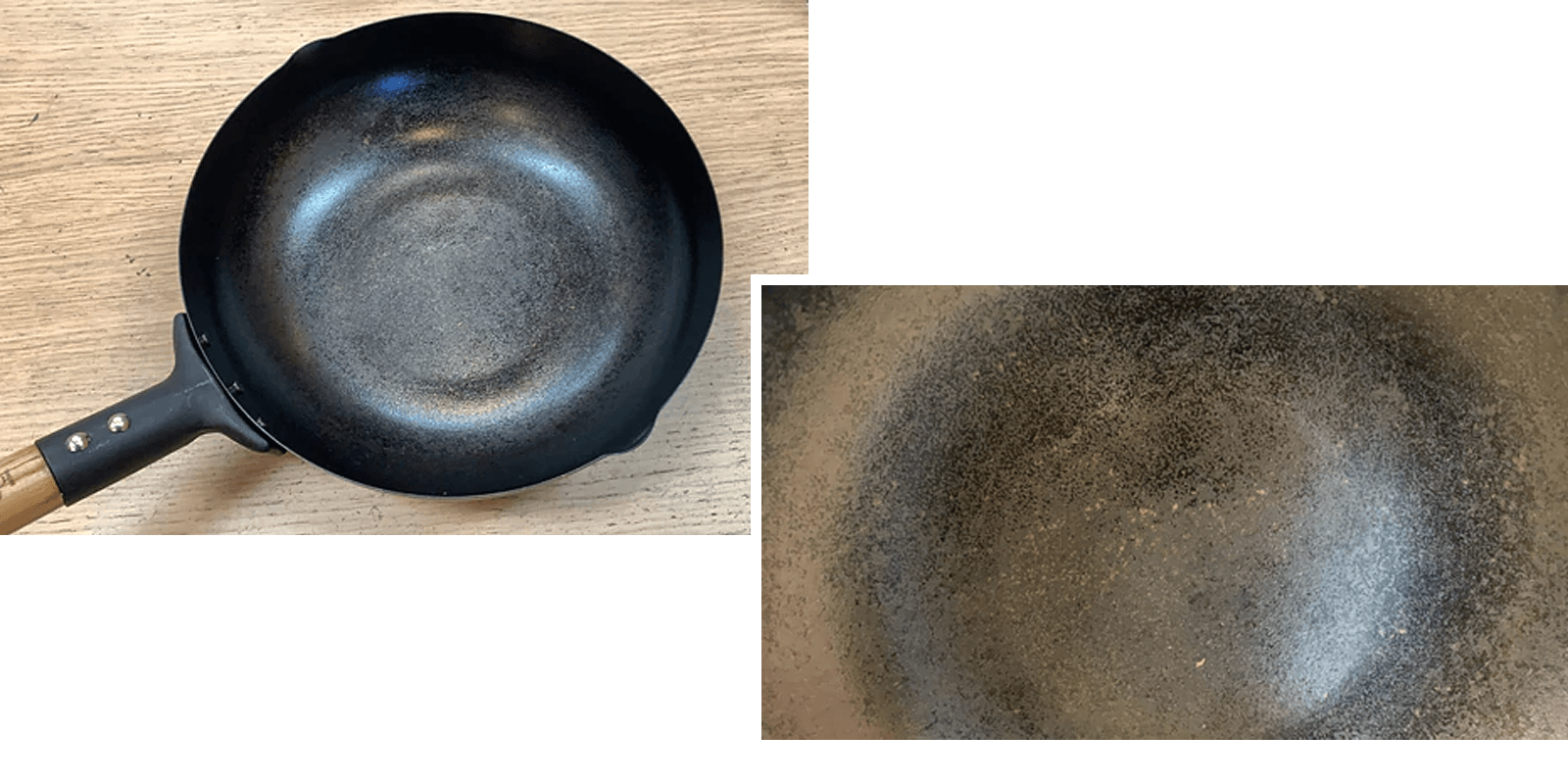 Black residue peeling off from my carbon steel wok. Is it normal?