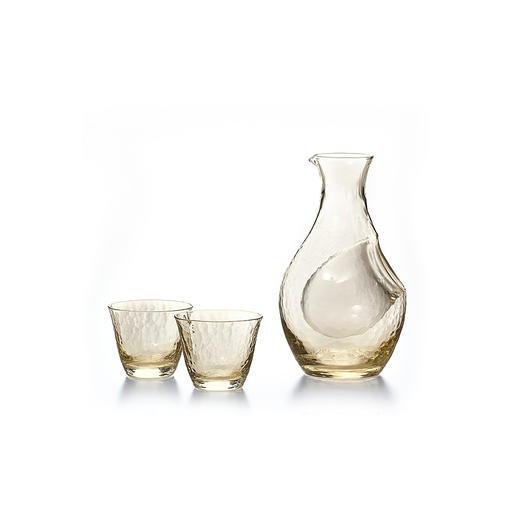 Toyo Sasaki Takasegawa Handmade Amber Sake Glass