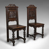 Pair of Oak Chairs, English, Victorian c.1880