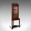 Tall Antique Corner Cabinet On Stand, English, Mahogany, Display Cupboard, 1900
