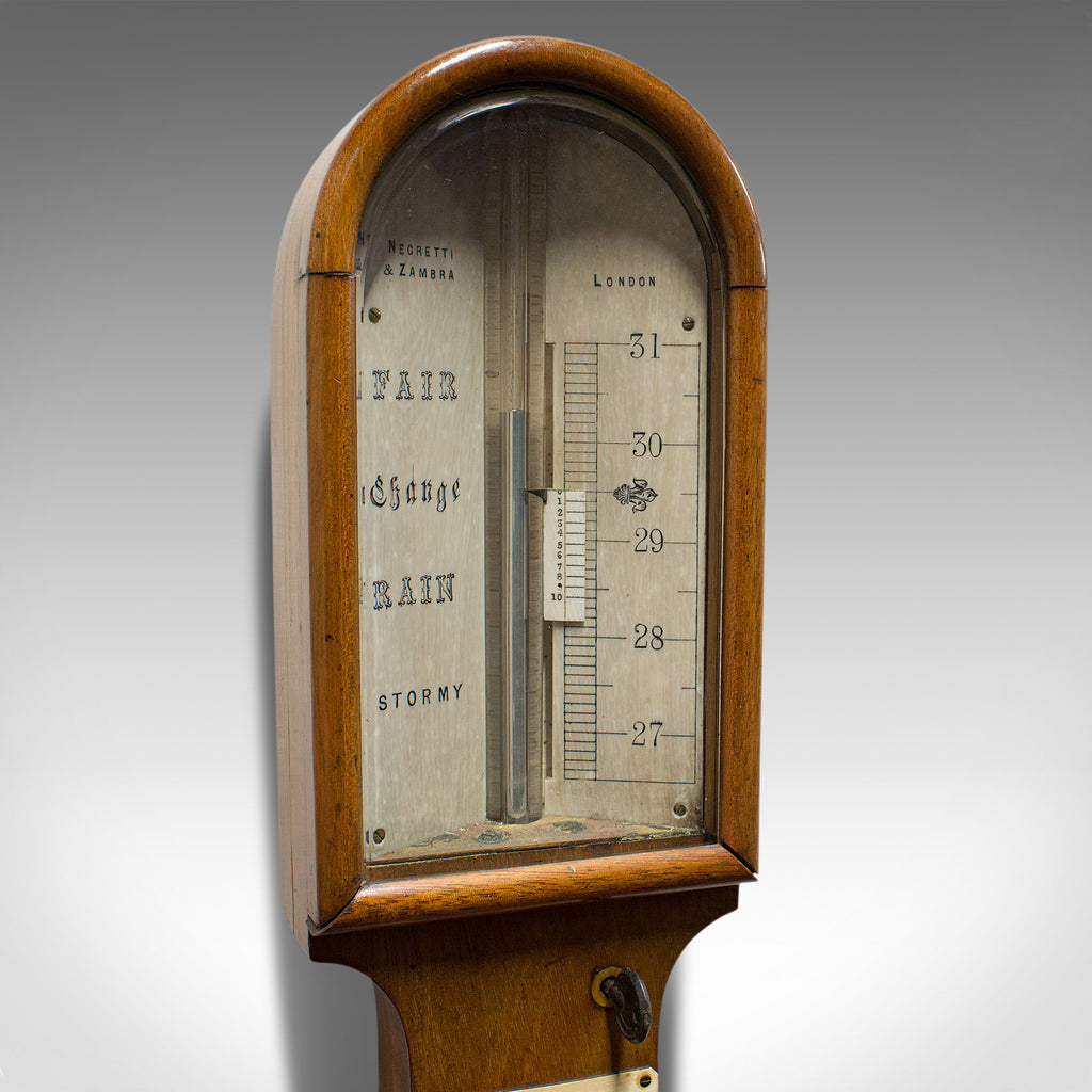 Antique Stick Barometer, Walnut, Scientific Instrument, Negretti ...