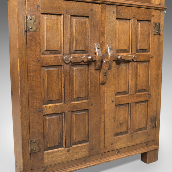 Mid-Century Carved Oak Corner Cupboard, Cabinet with Gothic Overtones ...