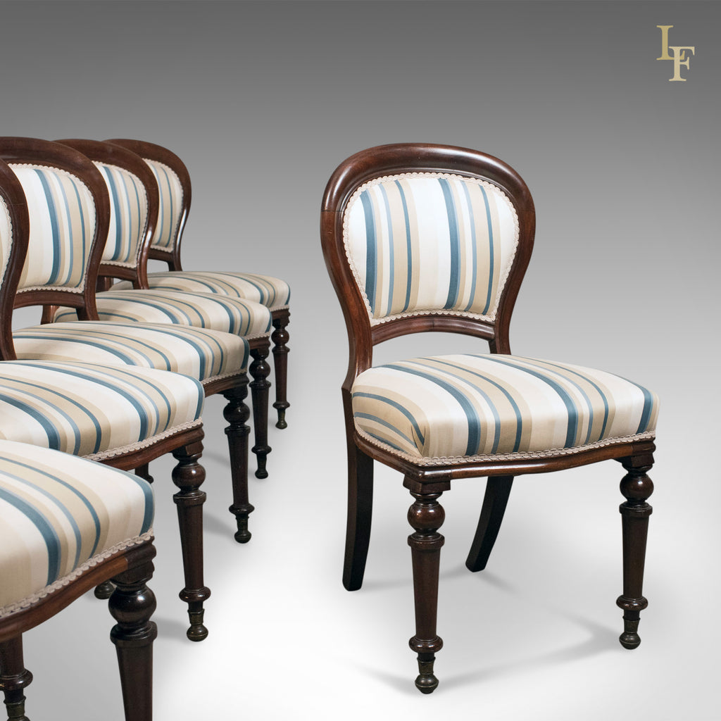 Set of Six Antique Dining Chairs, English, Victorian ...