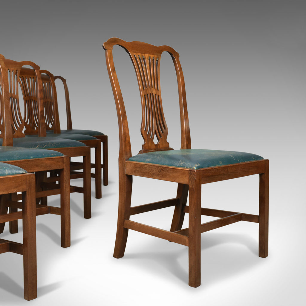 Set of Six Dining Chairs, English, Hepplewhite Revival, Victorian, Cir