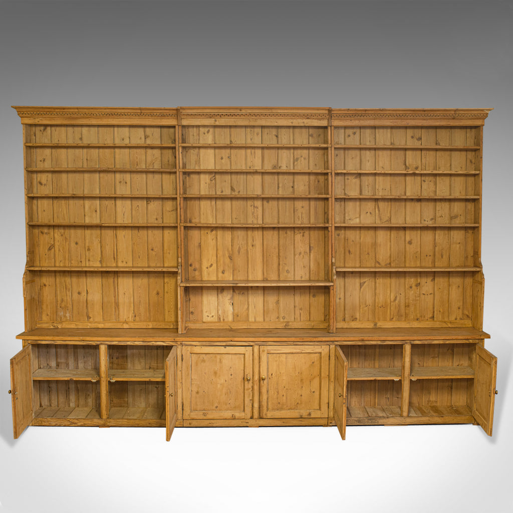 Very Large Antique Dresser Victorian Pine Kitchen Cabinet