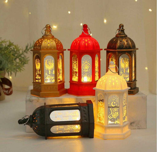 Holiday lighting mini Led Retro Oil Lamp Child Gift Ramadan Home Room  Desktop Decoration Fairy Lights, 1Set