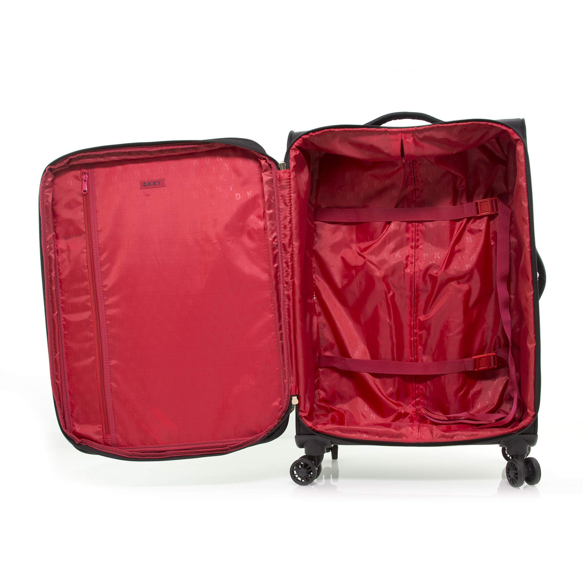 dkny red suitcase