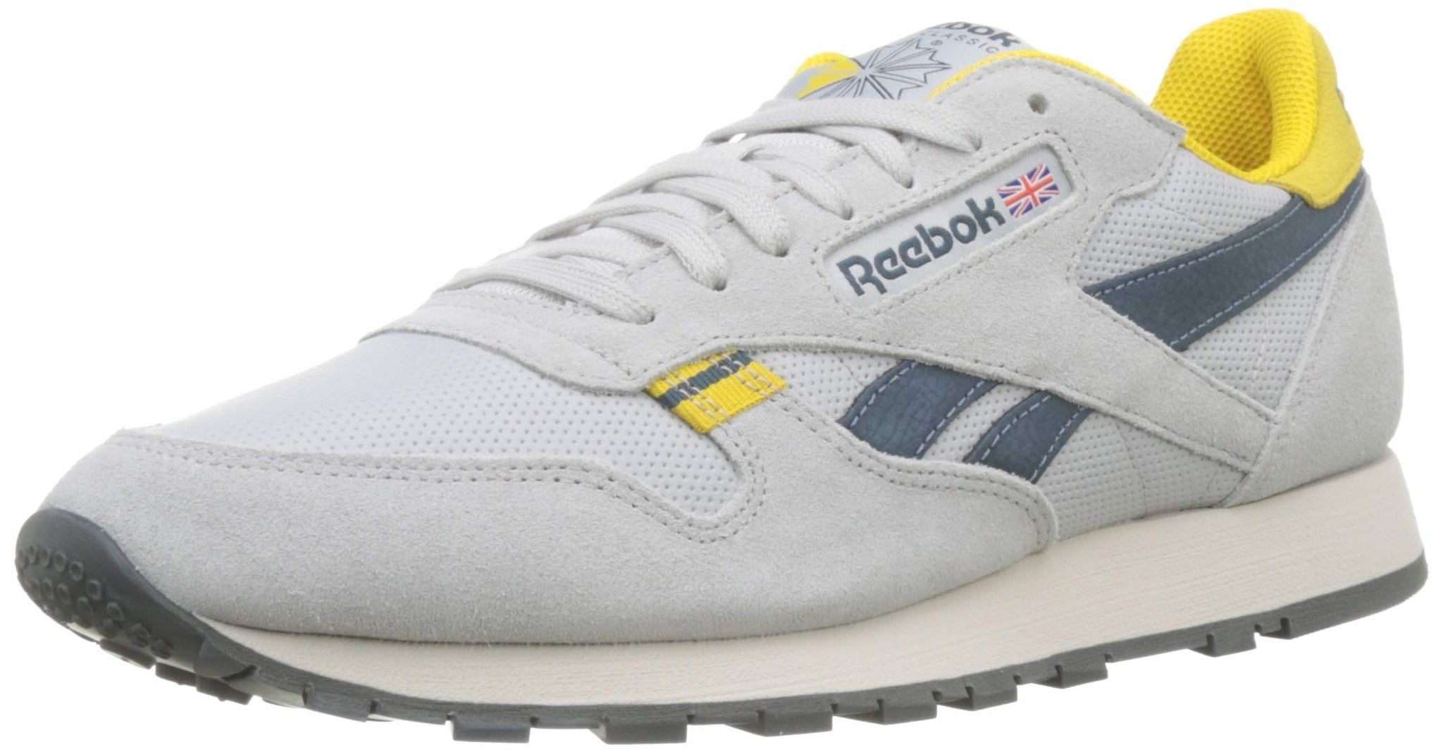 reebok yellow classic leather mu trainers