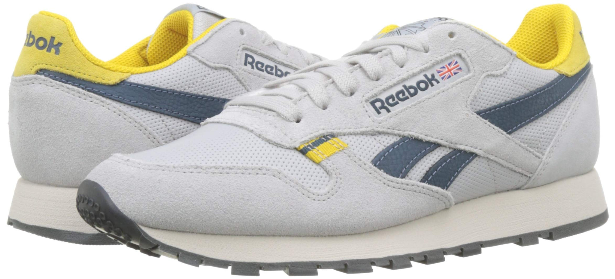 reebok yellow classic leather mu trainers