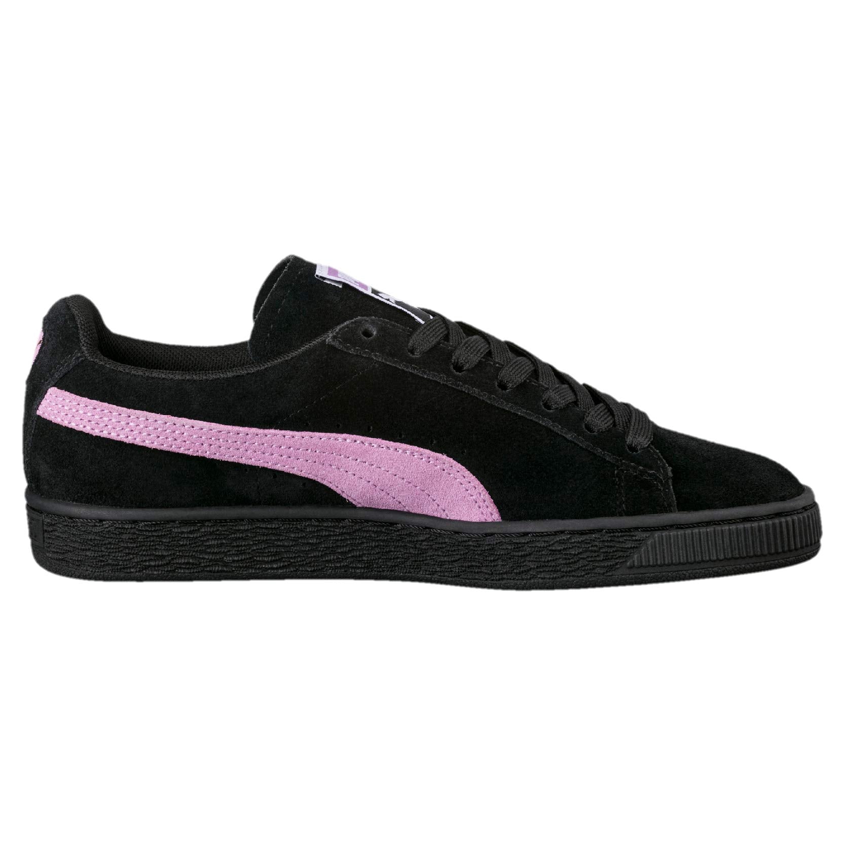 puma black & pink suede classic trainers