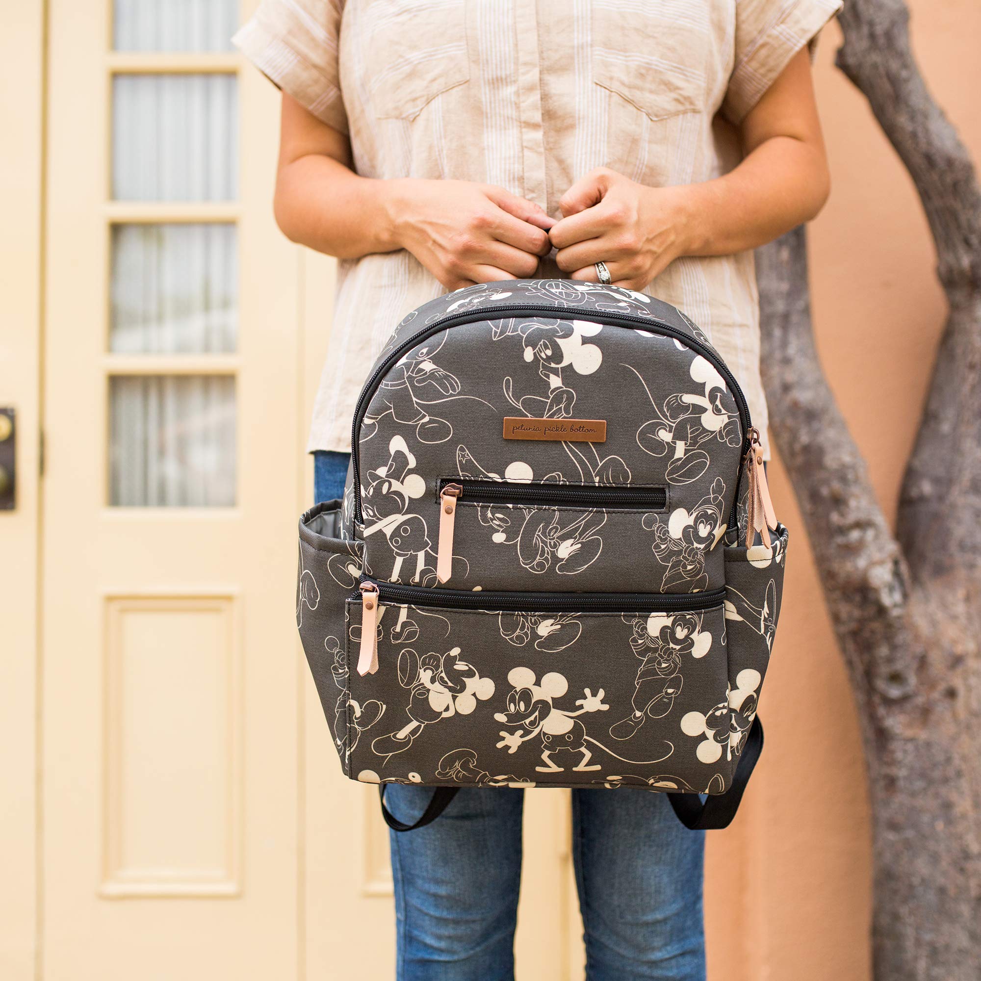 ace backpack in mickey's 90th vintage black & white