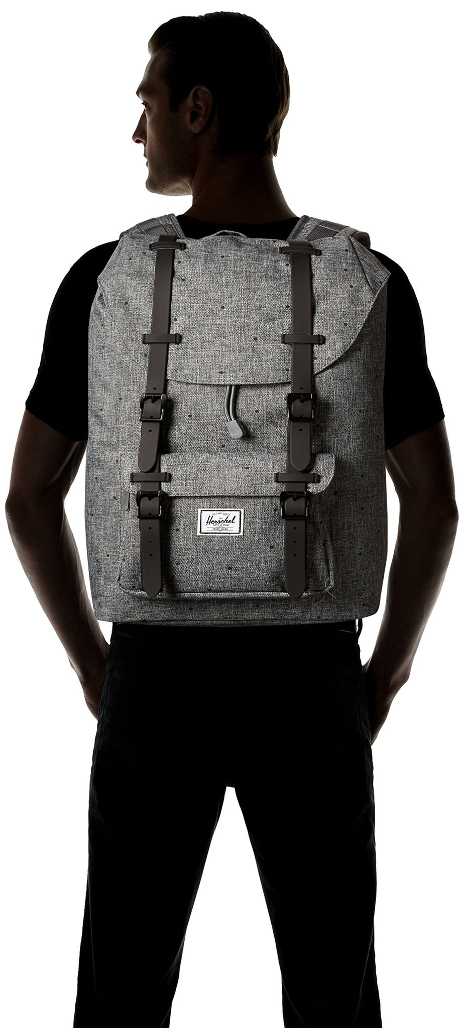 herschel little america raven crosshatch