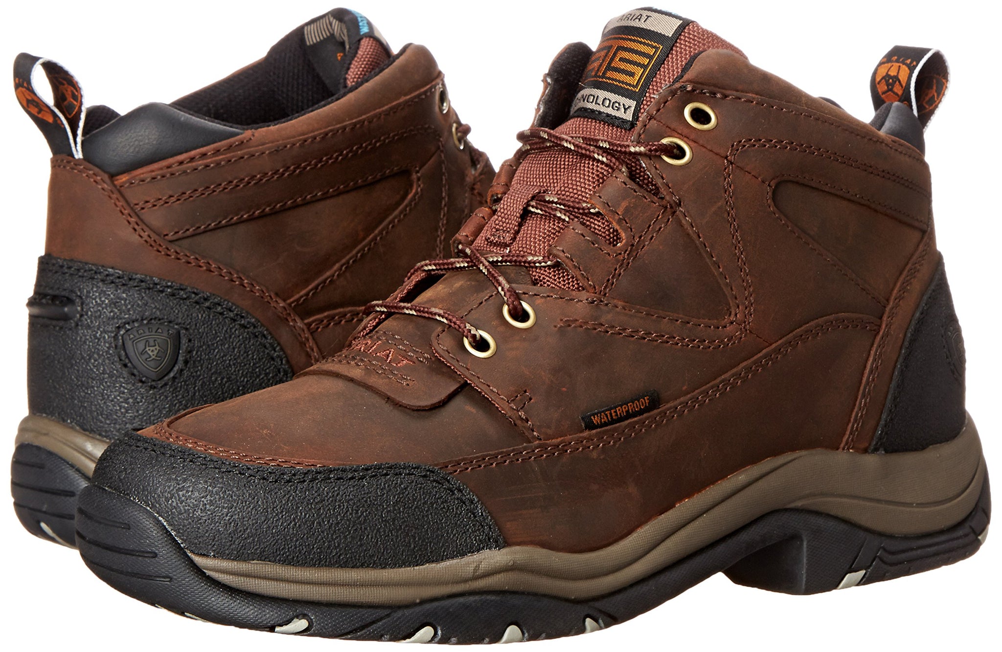 ariat men's terrain h2o hiking boot copper