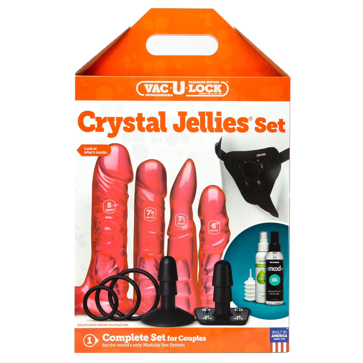 Vac U Lock Crystal Jellies Pink Set Unisex O Ring