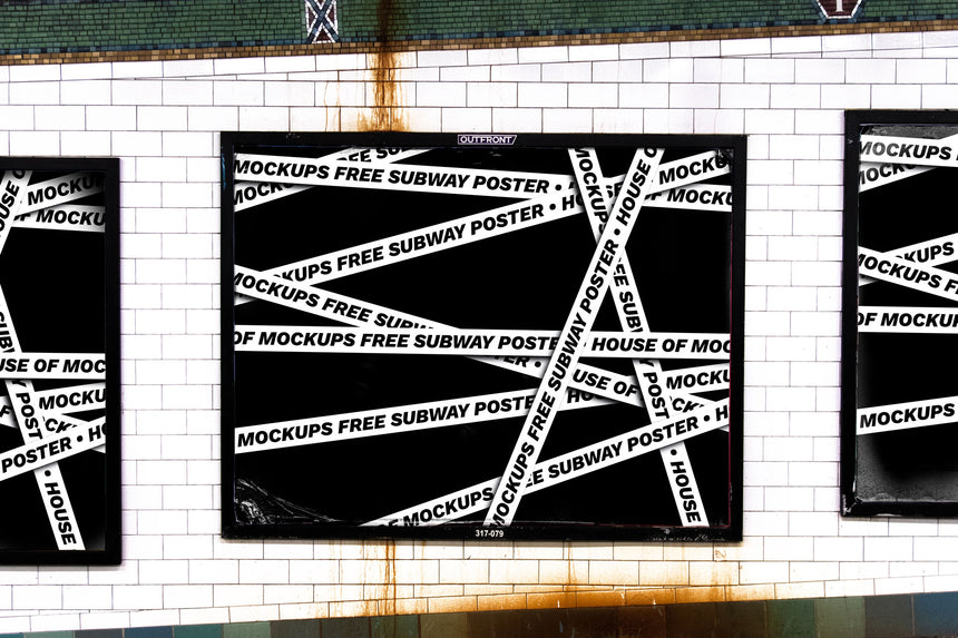 Download Urban Grit 4x3 Subway Poster Mockup Houseofmockups