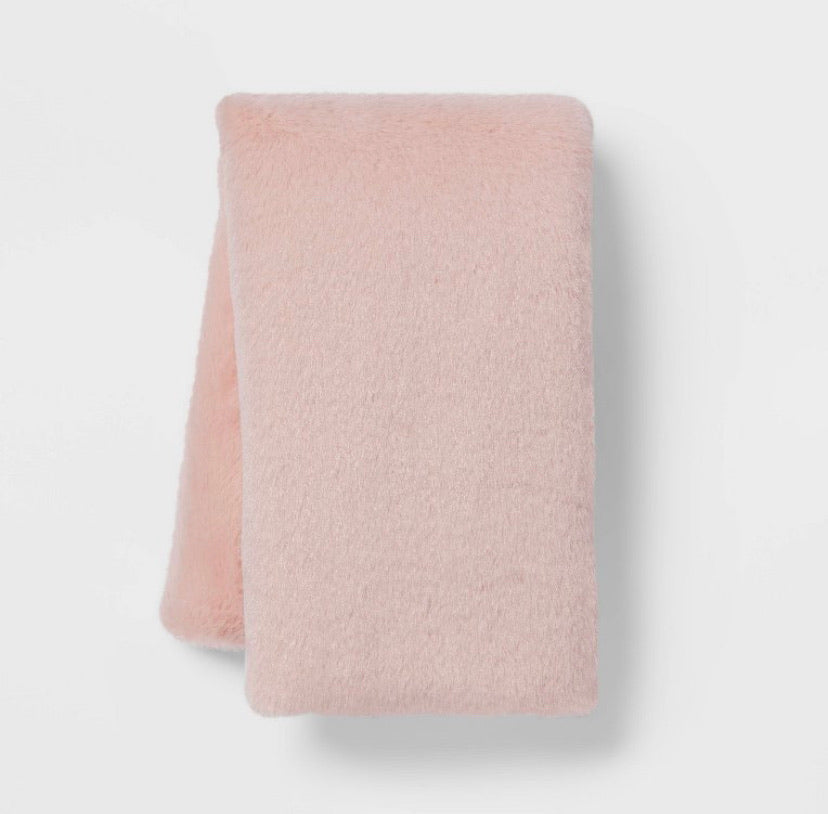 Plush Body Pillow Cover Light Pink