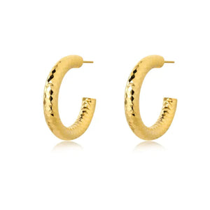 Sahira Madison Hoop Earrings - Gold - The English Rose Boutique