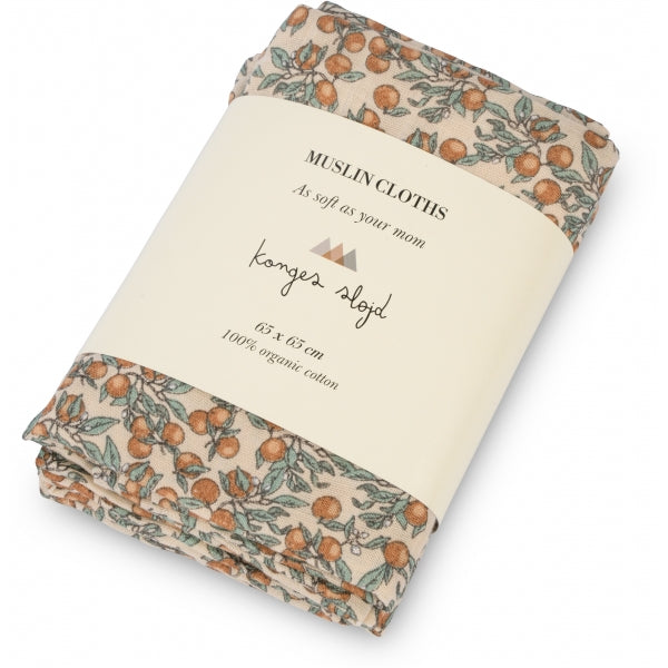 Muslin cloths 3-pack - lemon