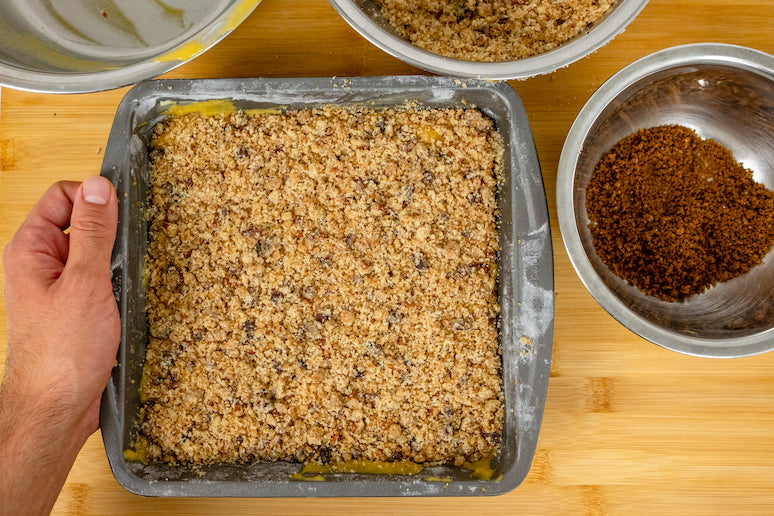 Pumpkin Spice Coffee Cake ready for the oven