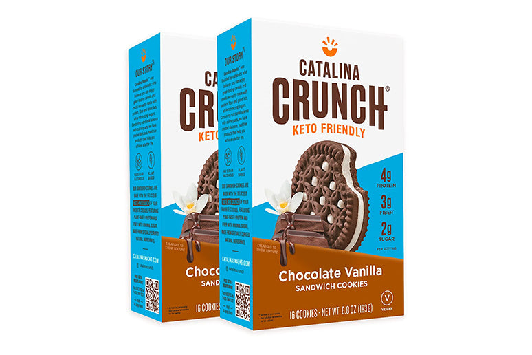 Catalina Crunch Chocolate Vanilla Keto Sandwich Cookies