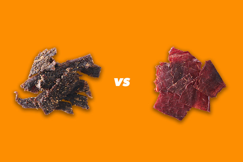 Pile of Beef Jerky vs Venison