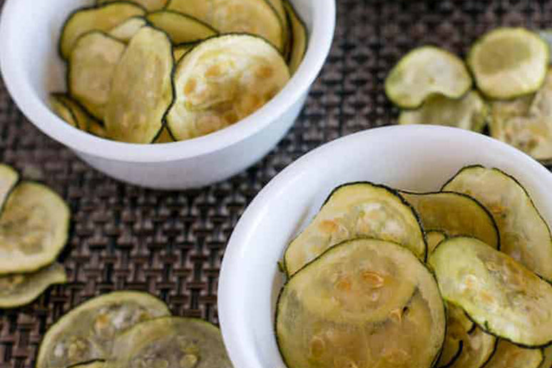 Oven Baked Zucchini Chips by Low Carb Yum.