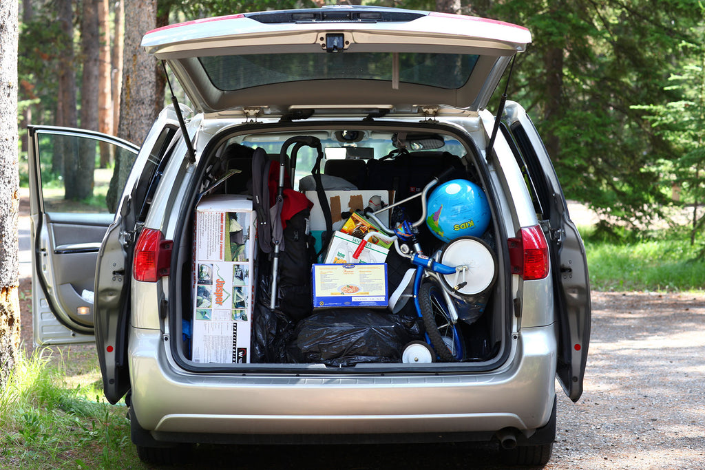 Packing the car for a trip.