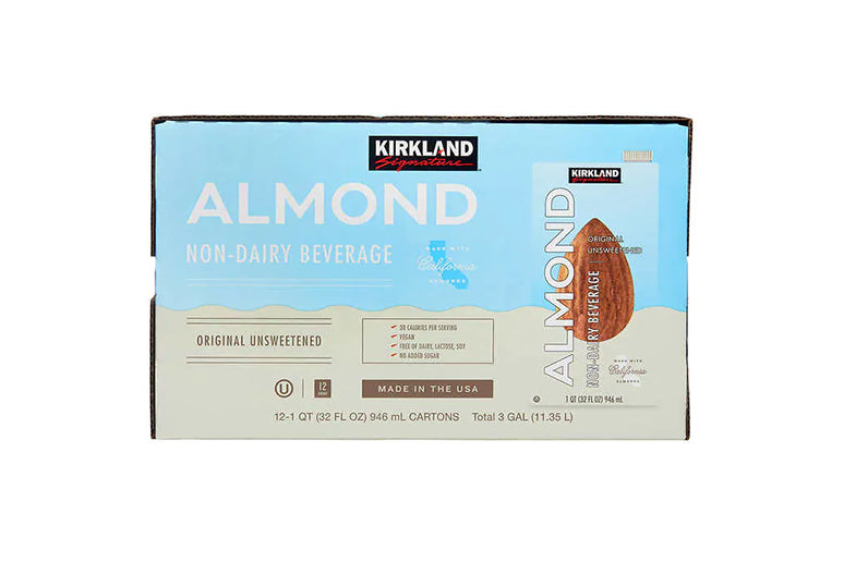 Kirkland Signature Unsweetened Almond Milk, 1 qt, 12-count