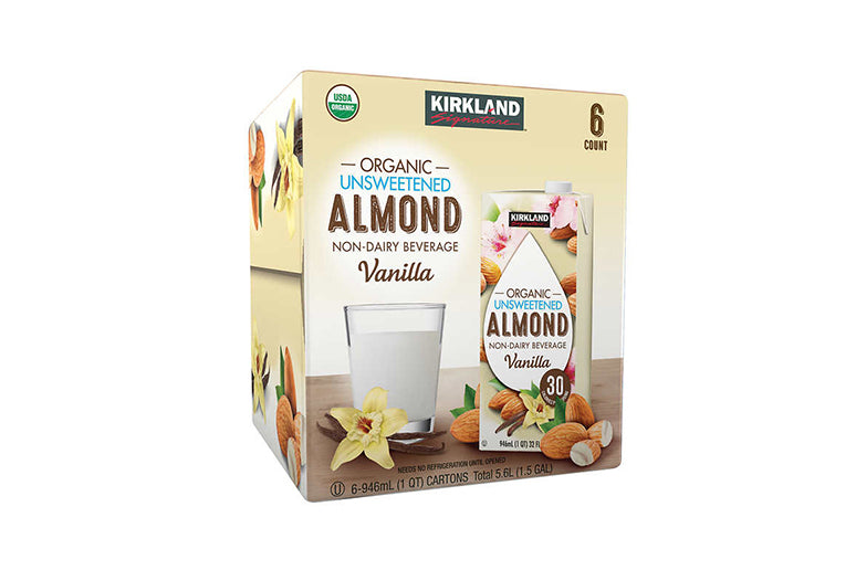 Kirkland Signature Organic Almond Beverage, Vanilla, 32 fl oz, 6-count