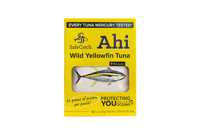 Safe Catch Ahi Yellowfin Canned Tuna, 3 oz, 8-pouches
